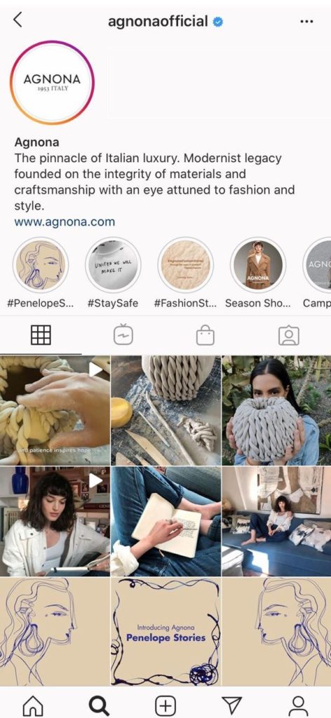 AGNONA - Penelope Stories Instagram