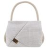 CALICANTO_HOBO LARGE RAFFIA CORDA WHITE