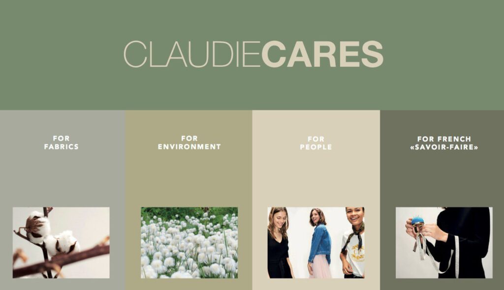 Claudie Cares-programma eco-sostenibile di Claudie Pierlot