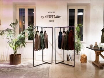 Evento presentazione giacche velluto AI 2021 LBM1911 presso boutique ClanUpstairs Milano