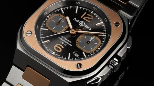 Nuovo orologio Bell & Ross-Chrono-Grey-Steel - -Gold