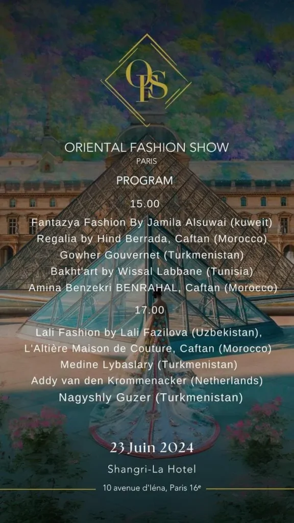 Oriental Fashion Show Parigi 23 - 24 giugno 2024